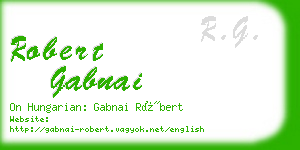 robert gabnai business card